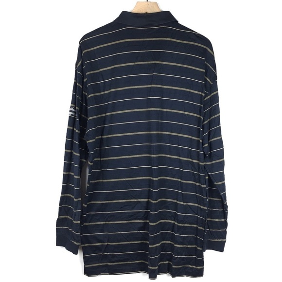 BYRON NELSON Golf Shirt Long Sleeve Eleven Straight Stripe Eagle’s Landing Large - Picture 3 of 9